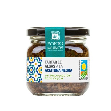 Tartar de algas a la aceituna negra