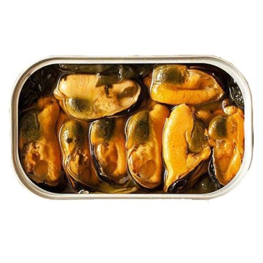 Mejillones con algas en escabeche blanco